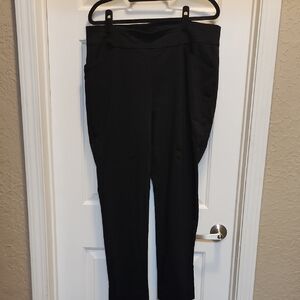 Chico's Perfect Stretch pull on Black Cropped Pants sz 3(XL) Short
